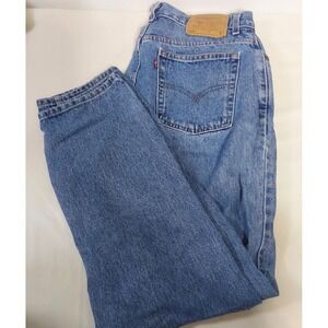 Levi's 550 Relaxed Fit Tapered Leg Jeans Medium Wash Denim Size 16 Read!